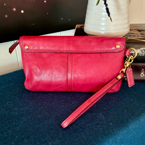 Coach Leather Bleecker Buckle Wristlet - Picture 2 of 9